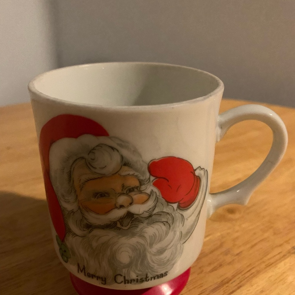 Vintage Lefton Footed Santa Coffee Mug